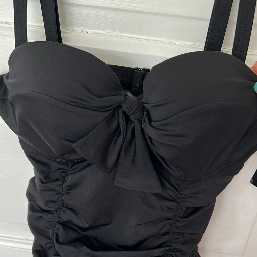 Torrid Black Ruched Sweetheart One Piece
